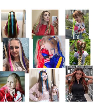 Feather Hair Extension Synthetic Hair Extension 20Inch One Piece Clip In Hair Extension Long Straight Fake Hairpieces Hair Extension For Women crochet hair extension set (Color : 10 Size : 20inch) 20inch 10 - Buy Online on GoSupps.com