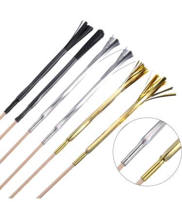 100 Pieces Firework Cupcake Toppers Graduation Foil Frill Toothpicks Holiday Cake Decorations 9 Inch Shape Food Picks for Halloween Party Favors Supplies (Black Gold Silver) - Buy Online on GoSupps.com