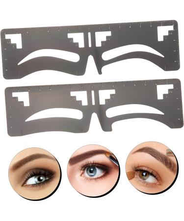 MAGICLULU 4 Pcs Eyebrow Ruler Brow Shaping Ruler Ink Stamps Eyebrow Guide Stencil Card Stainless Steel - Buy Online on GoSupps.com