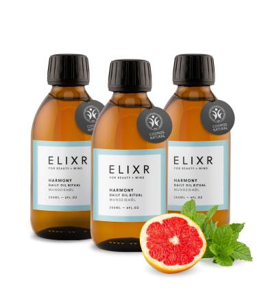 ELIXR - Harmony mouth -drawn with frizzy & grapefruit - Ayurvedic mouthwash maintains in a natural way - certified natural cosmetics from Germany (3x200ml)