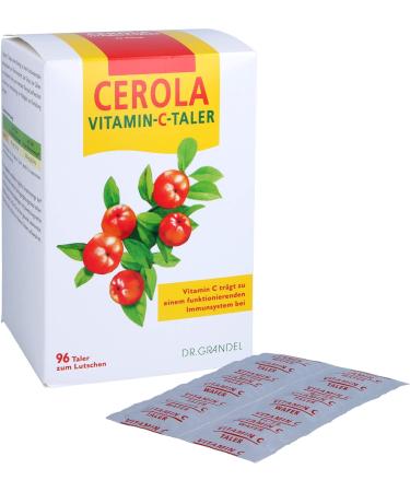 Dr. Grandel Cerola Vitamin C Taler 96 Lozenges - Boost Immunity & Energy | 318g | International Shipping Available - Buy Online on GoSupps.com
