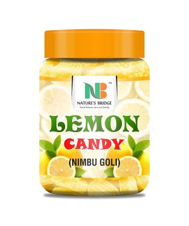 Nature's Bridge Lemon Candy Lemon Flavour Candy (Jar Pack) / Sweet Hard Candy/Nimbu Goli - (400 Gm)_Packing May Vary