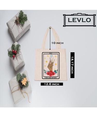 LEVLO Eye Lash Marketing Gift XLV | Reusable Tarot Beauty Tote Bag for Women - Perfect for BFF & Lash Artists - Buy Online on GoSupps.com