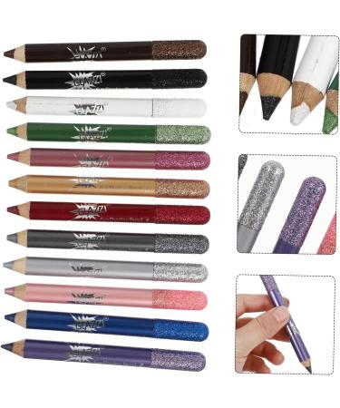 Outanaya 12pcs Pearlescent Eyeshadow Pencil Cosmetic Eyeshadow Pen Shimmer Eye Shadow Pen Eyeliner Wood - Buy Online on GoSupps.com