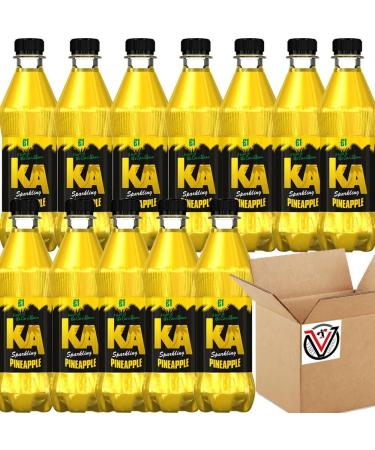 12 x Sparkling Pineapple 500ml - Sparkling Pineapple Flavour Soft Drink With Sugar and Sweeteners - Buy Online on GoSupps.com