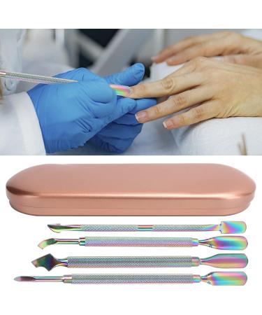 Cuticle Pusher Eco Friendly Nail Cuticle Pusher Rust-Proof Stainless Steel with Storage Box for Manicurist for Nail Salon - Buy Online on GoSupps.com