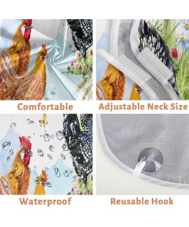 Chickens Beard Bib Apron - Non-Stick Waterproof Hair Catcher for Men | Grooming Cape with Suction Cups | Perfect Gift for Beard Care - Buy Online on GoSupps.com