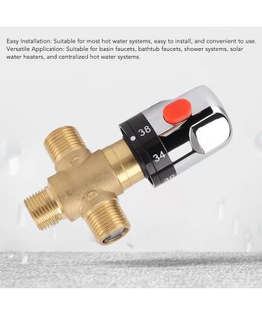 Thermostatic Mixed Valve for Home Improvement | Chrome Polished Temperature Control for Bathroom - Buy Online on GoSupps.com