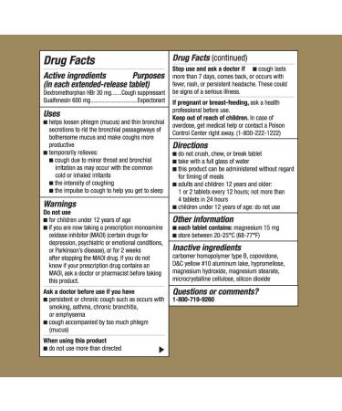 GoodSense Mucus DM Extended-Release Tablets 600mg/30mg 20ct - Expectorant and Cough Suppressant - Buy Online on GoSupps.com