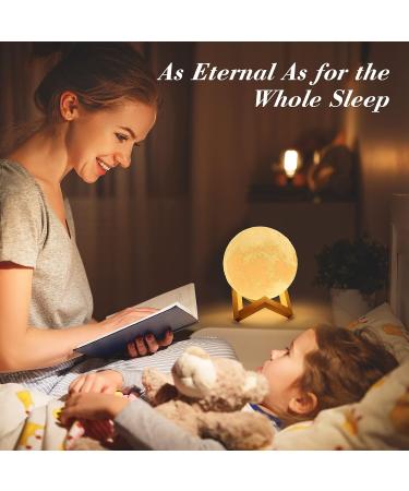 Mydethun 2024 LED 3D Moon Light - 16 Colors Wooden Base Remote Control USB Charging - Perfect Mother's Day Gift & Bedroom Lamp for Kids & Home D cor - Buy Online on GoSupps.com