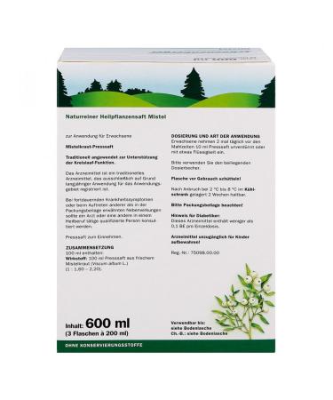 Mistletoe Juice by Schoenenberger | Medicinal Plant Juices (3x200ml) - Health-Boosting Supplement - Buy Online on GoSupps.com