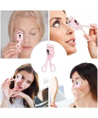 Electric Eyelash Curler - 3 Temperature Modes Eyelash Curling Clip Rechargeable Eye Curler Electric Eyelash Curler with LCD Display 750mAh Battery Lashes Curling Clamp Lash Curling Tool for Women Pink - Buy Online on GoSupps.com
