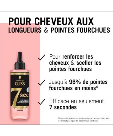 Schwarzkopf - Gliss - 7 Second Express Repair Treatment - SOS Split Ends and Lengths - Suppleness and Shine - Ionic Complex and Grape Seed Oil - 200 ml - Buy Online on GoSupps.com