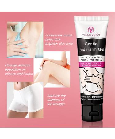 Armpit Whitening Cream Whitening Gel For Underarm Whitening Products Milk Extract & Collagen Skin Whitening Cream Skin Lightening Cream For Knee Legs Armpit Underarm Body 50ml - Buy Online on GoSupps.com