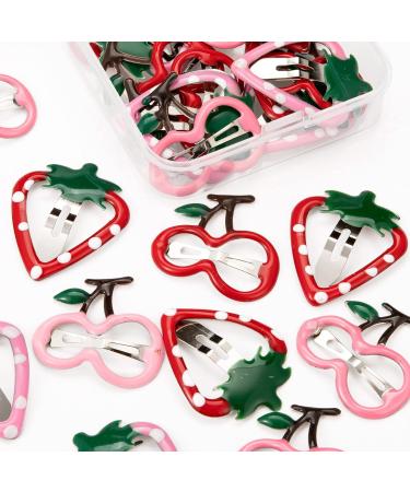 Beeflying 24-Piece Cherry Strawberry Hair Clips for Women & Girls | Enamel Metal Snap Hair Clips | Kids & Teens Colorful Hair Accessories - Buy Online on GoSupps.com