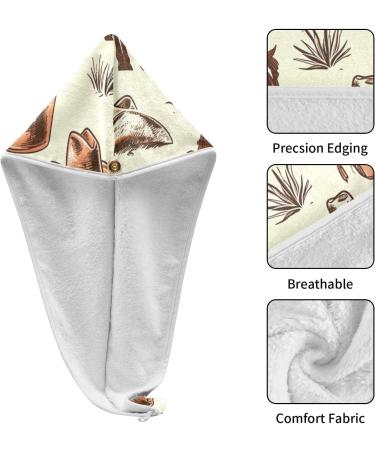 Super Absorbent Horse Men Hair Towel 2 Pack | Quick Dry Hair Turbans for Women & Girls - Buy Online on GoSupps.com