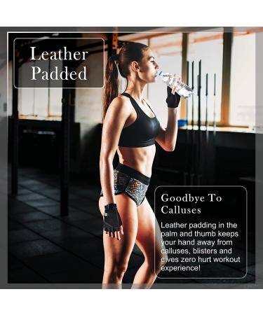 RIMSports Breathable Workout Gloves for Men and Women - Leather Palm, Padded Thumb - Ideal for Gym, Weightlifting, Cycling, Rowing - Black, Medium - Buy Online on GoSupps.com