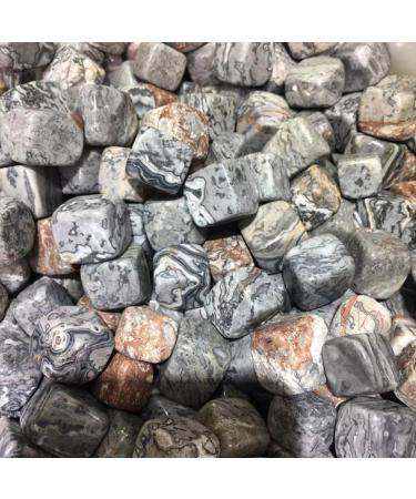 5pcs Pretty Natural Picasso Stone Cubic Crystal Polished Tumbled Stones Cube Collectible Minerals Specimen for Home Decor - Buy Online on GoSupps.com