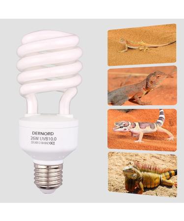 Dernord UV Lamp for Reptiles - 26W UVA UVB Heat Lamp for Terrariums Budgies Leopard Geckos & Turtles - Buy Online on GoSupps.com