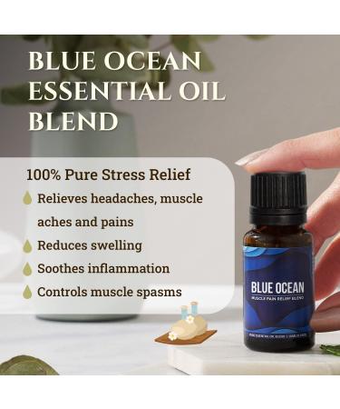Ecodrop Pain Relief Essential Oil Blend - 10ml Bottle | Therapeutic Grade Peppermint Wintergreen Eucalyptus Camphor & German Chamomile - Buy Online on GoSupps.com