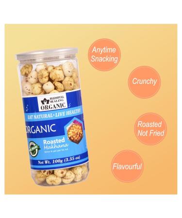 Buy Blessfull Healing Organic Roasted Lemon & Peri Peri Makhana - 100g - Healthy Snack for International Shipping - Buy Online on GoSupps.com