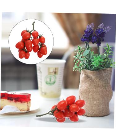 HOMSFOU 10pcs Vine Tomatoes Fake Tomato Decor Christmas Decorations Decorative Artificial Fruits Fake Fruit Home Wedding Decor Artificial Tomato Dinner Party Red Tomato Plastic Miniature Redx10pcs 12X20CMx10pcs - Buy Online on GoSupps.com