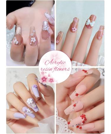 3D Colorful Flower Nail Charms | Acrylic Rhinestone Decorations | Kalolary Nail Art Studs | Gold Silver Caviar Beads | Women Girls | 12 Grids/Box - Buy Online on GoSupps.com