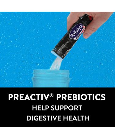 Pedialyte AdvancedCare Plus Electrolyte Powder Has 33% More Electrolytes and PreActiv Prebiotics Variety Pack: Berry Frost and Strawberry Freeze 24 Powder Packets Variety 24 Count - Buy Online on GoSupps.com
