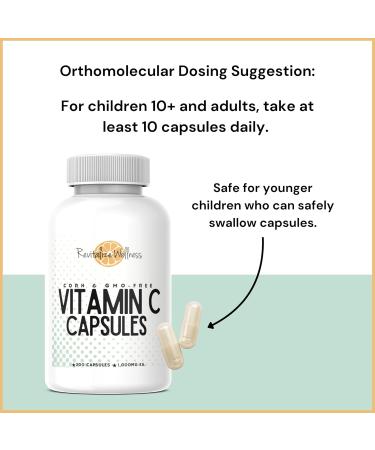 Revitalize Wellness Vitamin C Capsules | Pure Corn & GMO-Free | 1000 mg Vitamin C Per Capsule | 200 Capsules - Buy Online on GoSupps.com