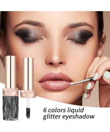 Liquid Eyeshadow - High Pigment Shimmer Eye Shadow 6 Colors Waterproof Eyeliner Eyebrow Make-up Multi-Dimensional Eye 02 - Buy Online on GoSupps.com