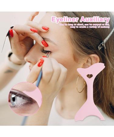 Eyeliner Aid - Portable Multifunctional Eyeliner Stencils | Mascara Applicator Tool for Beginners Tool Eyebrow Stencils for Winged Eyeliner Lashes Lip Liner Pochy Pink - Buy Online on GoSupps.com