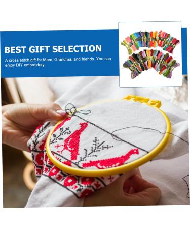 Exceart 124 Pieces Cotton Cross Stitch Thread - Colorful DIY Craft & Bracelet Making Yarn - Buy Online on GoSupps.com