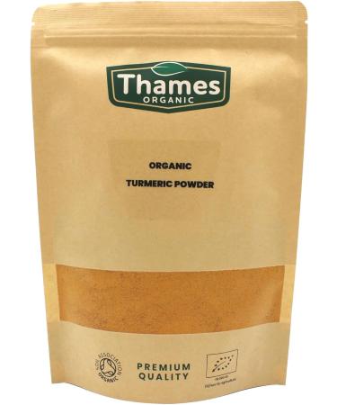 Thames Organic Turmeric Powder - 100% Pure & Natural, GMO-Free, Certified Organic - 250g Pack - Ideal for Cooking & Baking - Buy Online on GoSupps.com