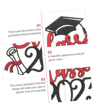 INOOMP 30 pcs class of 2023 cupcake topper graduation cupcake topper 2023 graduation season plug-in Paper paper cup cake supplies grad party decoration cake class of 2023 cake decors - Buy Online on GoSupps.com
