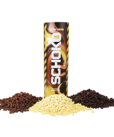 Dabies chocolate-mixed mix 900 g |Belgian chocolate for chocolate fountains fondue & as a couverture |White chocolate whole milk chocolate & dark chocolate in the gift set |Ideal for melting