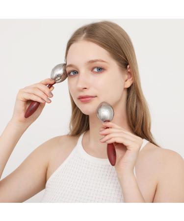 Unbreakable Stainless Steel Makeup Globes - Facial Cleaning Balls & Ice Rollers for Face & Eyes - Cold Therapy Beauty Tool Red - Buy Online on GoSupps.com