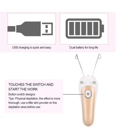 Gold Hair Removal Device - Electric Thread Epilator & Body Trimmer for Face & Body | International Shipping Available - Buy Online on GoSupps.com