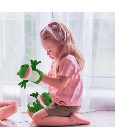 Lilizzhoumax Simulation Frog Hand Puppet Plush Toy - Cute Stuffed Animal for Role-Playing and Early Education - Interactive Kids Gift - Buy Online on GoSupps.com