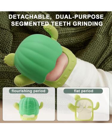 Baby Teething Toys 2-Pack for 0-12 Months | Silicone Teether Set with Storage Case | Sore Gums Relief | Pink + Green - Buy Online on GoSupps.com