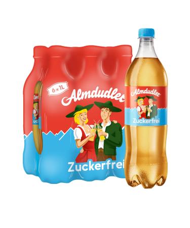 Almdudler sugar -free alpine herb lime lime in the patch (6 x 1 l) - typical alpine dudler Alpine herbal taste sugar -free 1 l (6 Pack)