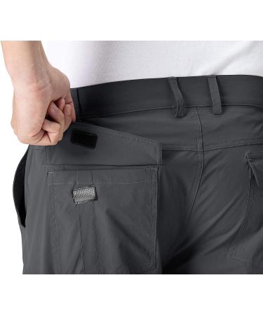 Rdruko Men's Quick Dry Cargo Shorts - 6 Pocket Hiking Shorts in Dark Grey - Size 34 - Buy Online on GoSupps.com