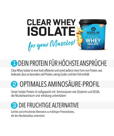 Buy BODYLAB24 Clear Whey Isolate 720g Peach-Ecese Tea | 96% High-Quality Whey Protein Powder for Muscle Building | Refreshing Protein Shake Online - Buy Online on GoSupps.com