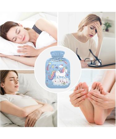 Birthday Magical Unicorn Hot Water Bottle with Cover - 1L Soft Warm Comfort for Neck Shoulders & Winter Relaxation - Buy Online on GoSupps.com