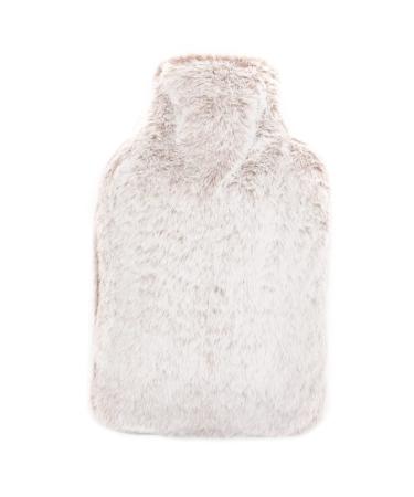 OWOZIO Hot Water Bottle with Hand Pockets Fluffy Cover - Soft Plush Faux Fur Cover 2L Large Capacity Hot Water Bag for Pain Relief Cold Nights Gifts for Women Children Elder(Brown)