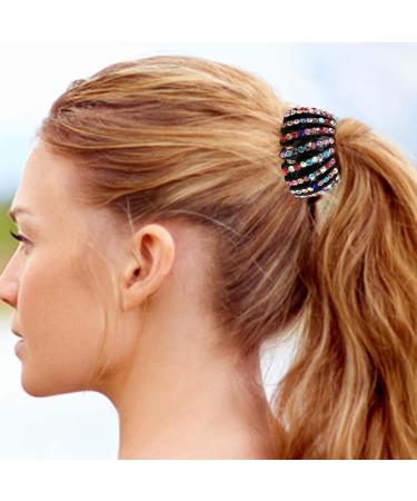 Ponytail Holder Rhinestone Bird Nest Expandable Birds Nest Shaped Hair Clips | Hair Accessory Rhinestone Bun Wrap Bird Nest Hairs Clip Hair Tail Holder For Women Girls Hersil Colorful - Buy Online on GoSupps.com