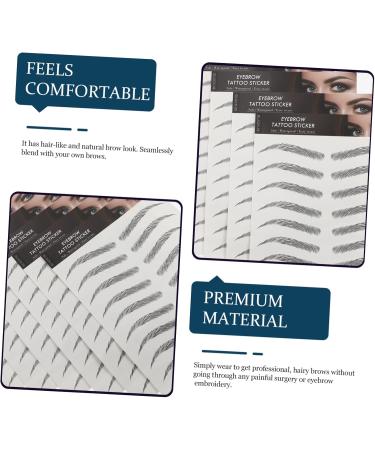  Angoily Angoily 18 Sheets Eco Imitation Eyebrow Stickers Eyebrow Tattoos Makeup Stickers Small False Eyebrow Hair Template 3D Transfer Stickers - Buy Online on GoSupps.com
