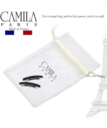 Camila Paris AD1/2 French Hair Barrette Clip Set - 2 Pack Tortoise | Strong Hold Grip Hair Clips for Women & Girls | Made in France 2.5 Inch - Buy Online on GoSupps.com