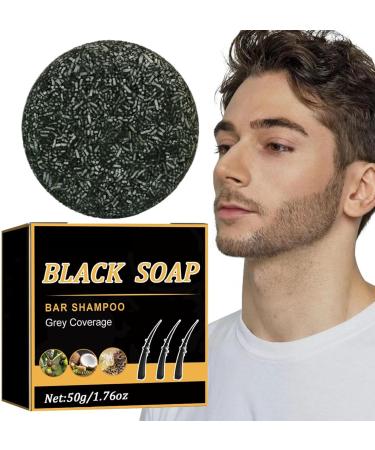 Emberless Beard - Reverse Emberless Gray Hair | Natural Gray Hair Coverage Bar Shampoo | Solid Plant-Based Cleanser for Beard Scalp Sideburns and Thinning Hair - Buy Online on GoSupps.com