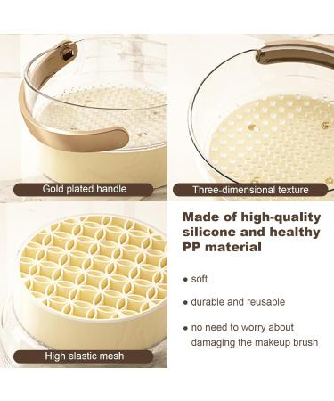 Cosmetic Brush Cleaner Makeup Brush Cleaner 5.1x9.1 inch 3 in 1 Cosmetic Brush Cleaner with Drying Holder Makeup Brush Cleaning Mat Portable Dustproof Makeup Brush Holder for Sponge - Buy Online on GoSupps.com