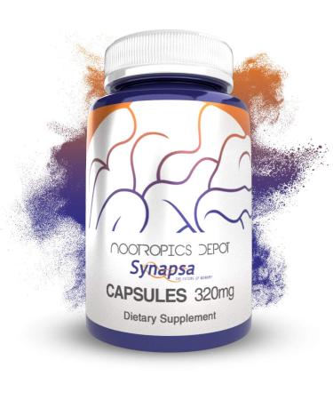 Nootropics Depot Synapsa Bacopa Monnieri Capsules | 320mg | 60 Count | Whole Plant Extract | Ayurveda Supplement | Adaptogen Herb | to Enhance Learning Memory & Mental Performance 60 Count (Pack of 1)